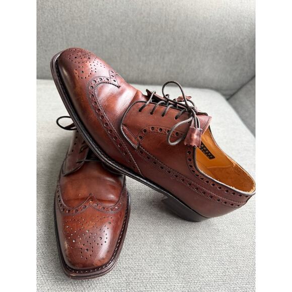 Calzoleria Harris for Barneys Leather Oxford Shoes US 9 Brown main image 10